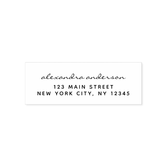 Berufliche oder persönliche Elegante Rücksendeadre Permastempel (Design)