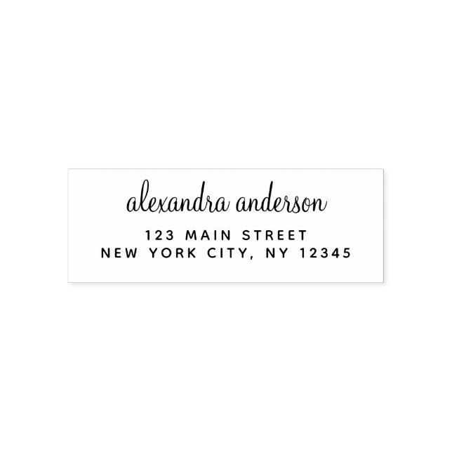 Berufliche oder persönliche Elegante Rücksendeadre Permastempel (Design)