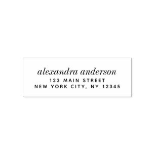 Berufliche oder persönliche Elegante Rücksendeadre Permastempel