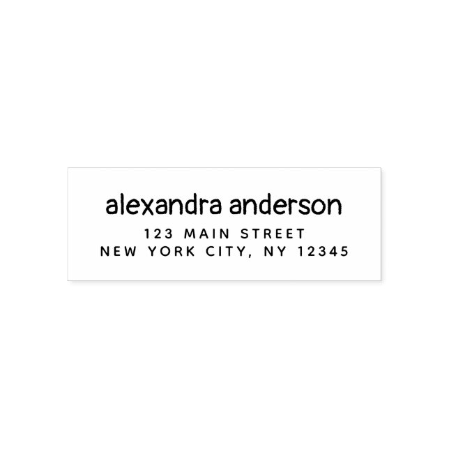 Berufliche oder persönliche Elegante Rücksendeadre Permastempel (Design)