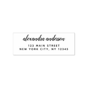 Berufliche oder persönliche Elegante Rücksendeadre Permastempel