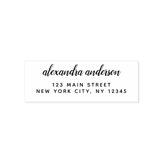 Berufliche oder persönliche Elegante Rücksendeadre Permastempel (Design)