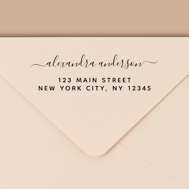 Berufliche oder persönliche Elegante Rücksendeadre Permastempel (Von Creator hochgeladen)