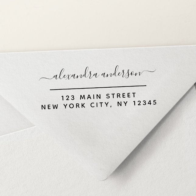 Berufliche oder persönliche Elegante Rücksendeadre Permastempel (Von Creator hochgeladen)