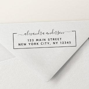 Berufliche oder persönliche Elegante Rücksendeadre Permastempel