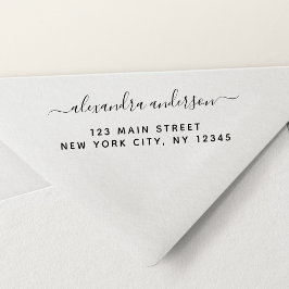 Berufliche oder persönliche Elegante Rücksendeadre Permastempel