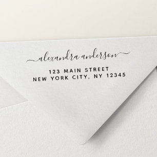 Berufliche oder persönliche Elegante Rücksendeadre Permastempel