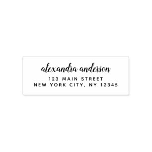 Berufliche oder persönliche Elegante Rücksendeadre Permastempel