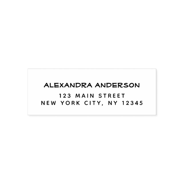 Berufliche oder persönliche Elegante Rücksendeadre Permastempel (Design)
