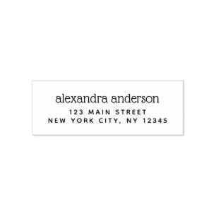 Berufliche oder persönliche Elegante Rücksendeadre Permastempel