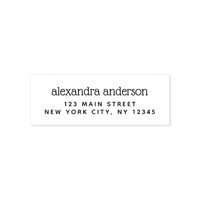 Berufliche oder persönliche Elegante Rücksendeadre Permastempel (Design)