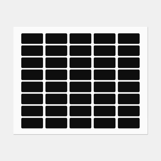 Berufliche Onyx Schwarz | Klassisches Elegant Etiketten (Blatt)