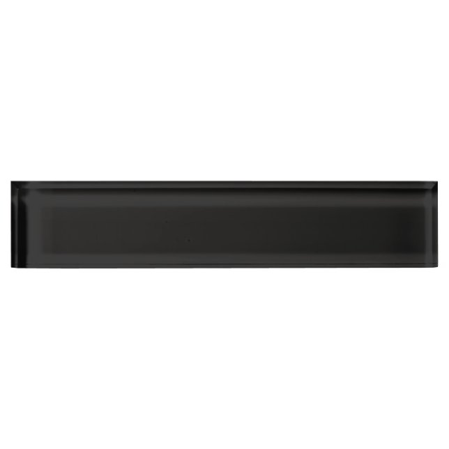 Berufliche Onyx Schwarz | Klassisches Elegant Namensplakette (Vorderseite)