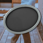 Berufliche Onyx Schwarz | Klassisches Elegant Ovale Gürtelschnalle<br><div class="desc">Berufliche Onyx Schwarz-Solid-Farbe</div>