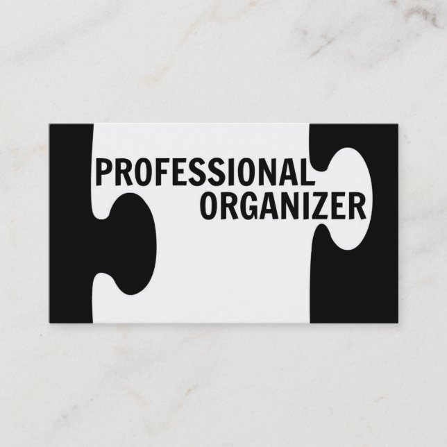 Berufliche Organizer Puzzle Piece Business Card Visitenkarte (Vorderseite)