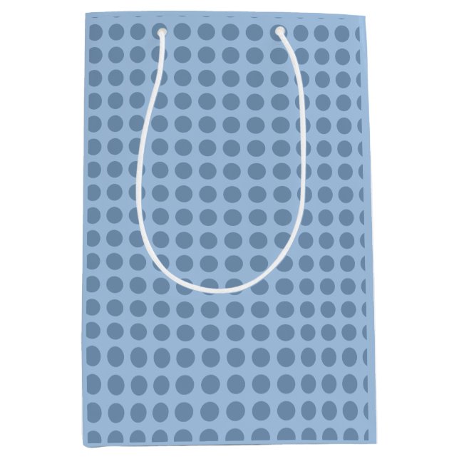 Berufliche, pastellblaue Farbe Mittlere Geschenktüte (Vorderseite)