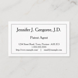 Berufliche Patent-Agent-Geschäfts-Karte Visitenkarte