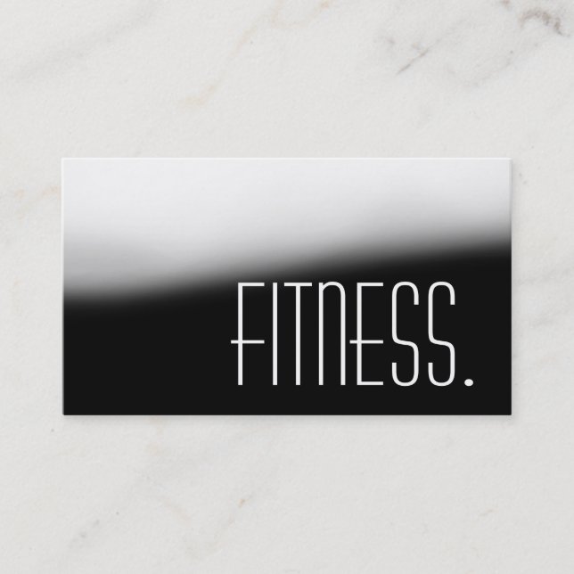 Berufliche Personal Trainer Gray Business Card Visitenkarte (Vorderseite)