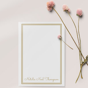 Berufliche Personalisierte Monogramm Name Gold Gro Post-it Klebezettel