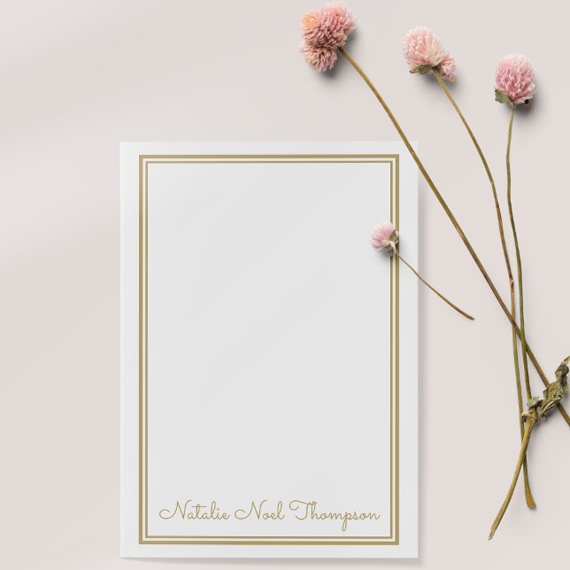 Berufliche Personalisierte Monogramm Name Gold Gro Post-it Klebezettel (Von Creator hochgeladen)