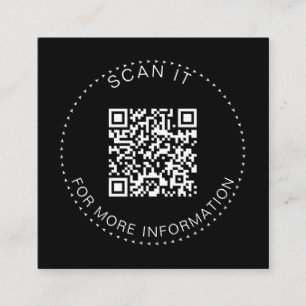 Berufliche QR-Code-Minimale Scannable-Werbeaktion Quadratische Visitenkarte