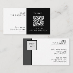 Berufliche QR-Code-Minimale Scannable-Werbeaktion Visitenkarte