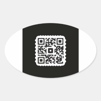 Berufliche QR-Code-Sticker für Händler" Ovaler Aufkleber