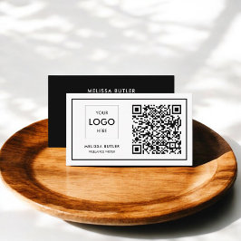 Berufliche QR-Logos, schwarz und weiß Visitenkarte