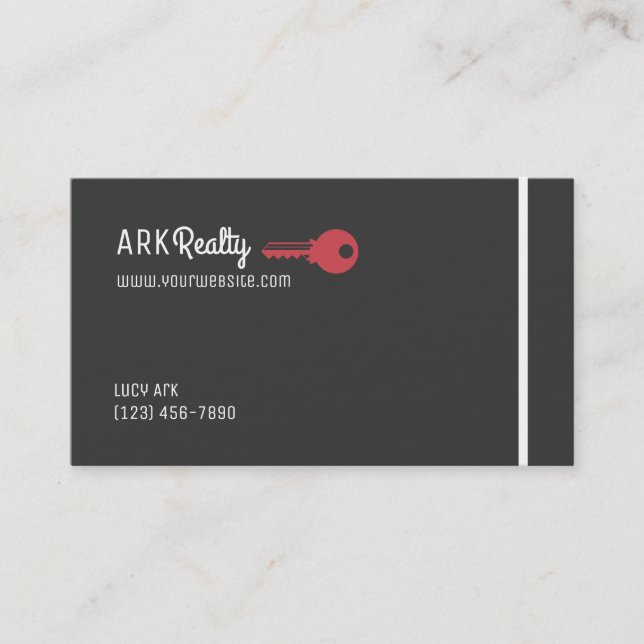 Berufliche Real Anwesen Business Card Visitenkarte (Vorderseite)