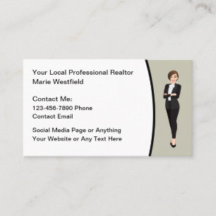 Berufliche Realtor Business Contact Cards Visitenkarte