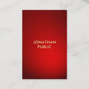Berufliche Red Damask Gold Text Template Visitenkarte