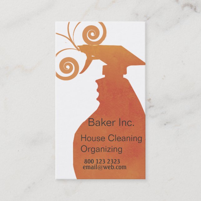 Berufliche Reinigung der Reinigungsmaid Visitenkarte (Vorderseite)