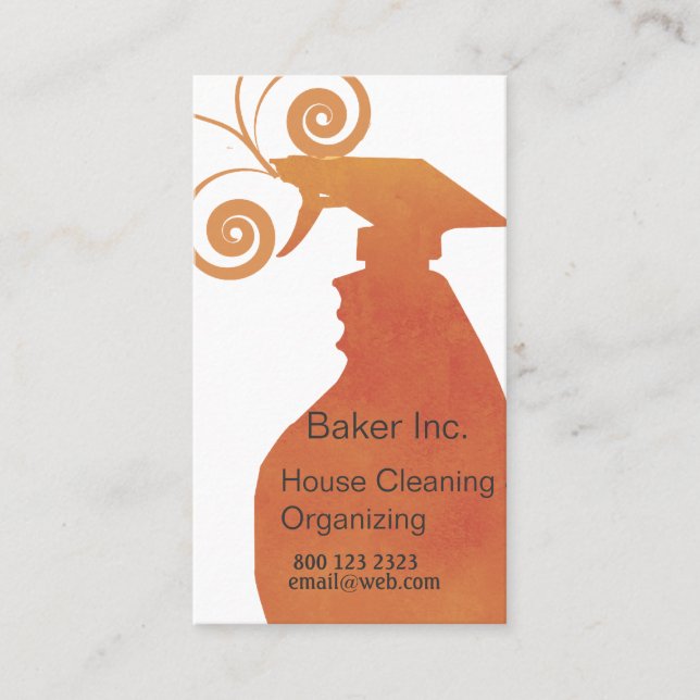 Berufliche Reinigung der Reinigungsmaid Visitenkarte (Vorderseite)