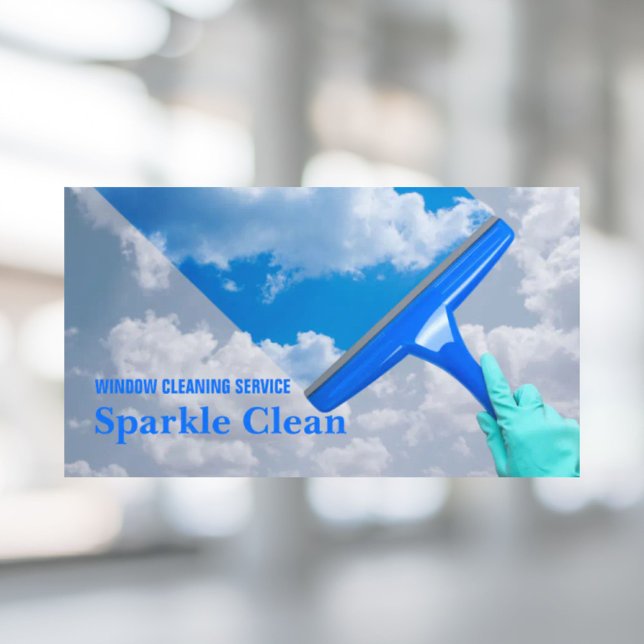 Berufliche Reinigung des Squeege-Fensters Visitenkarte (Professional Housekeeping Squeege Window Cleaning Business Card)