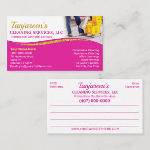Berufliche Reinigung/Janitorial Housekeeping Serv Visitenkarte