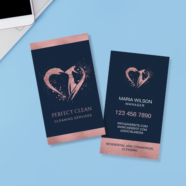 Berufliche Reinigungsdienste für Haushaltshilfe Visitenkarte (Von Creator hochgeladen)