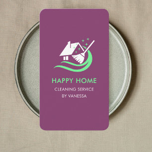 Berufliche Reinigungsdienste Logo Qr-Code Visitenkarte