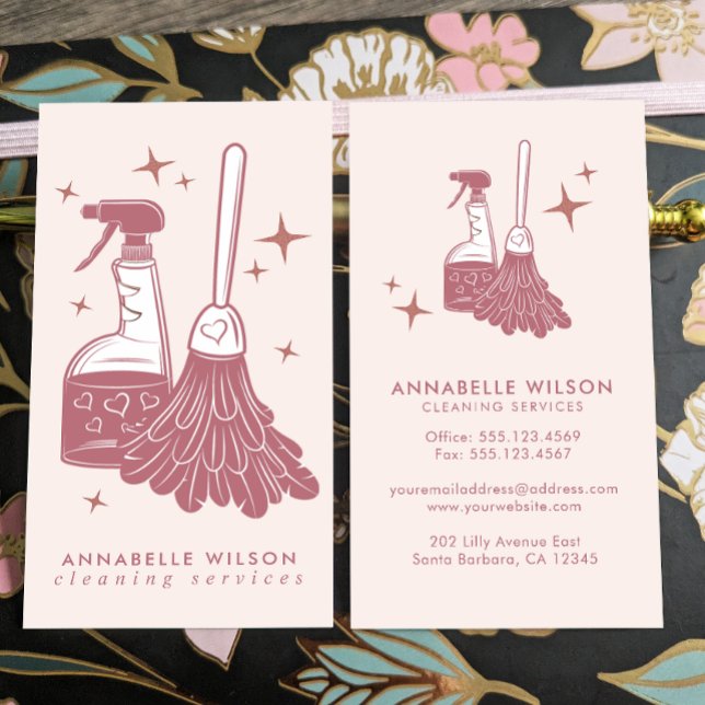 Berufliche Reinigungskarte für Haushaltshilfe Visitenkarte (Von Creator hochgeladen)