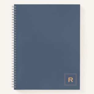 Berufliche Retro Blue Solid Color Schlicht erste Notizbuch