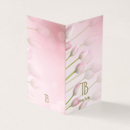 Berufliche, rosa Monogramm-Visitenkarte Visitenkarten