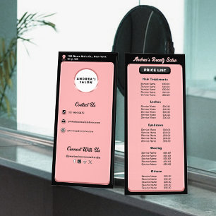 Berufliche Rosa-Salon-Logodienste Werbekarte