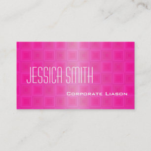 Berufliche rosafarbene Quadrate Visitenkarte