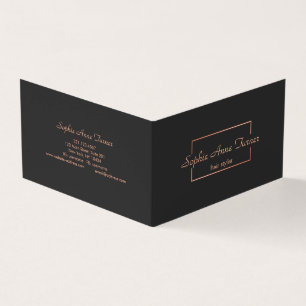 Berufliche Rose Gold gebrochene Rahmen auf dunkelg Visitenkarten