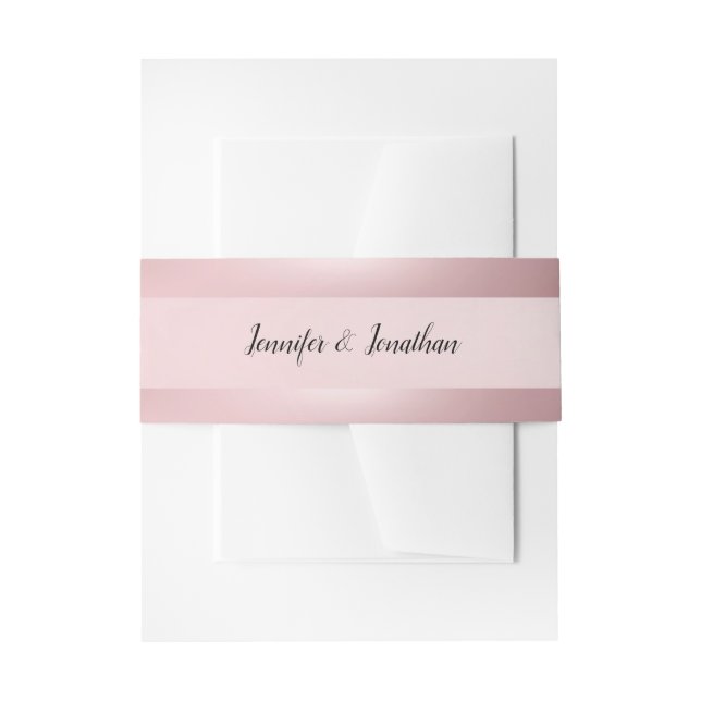 Berufliche Rose Gold Moderne Kalligraphie Einladungsbanderole (Vorderseite Beispiel)