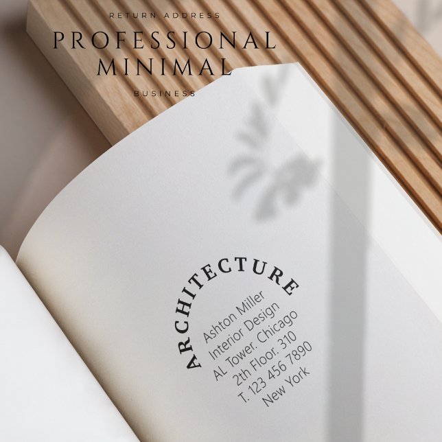 Berufliche Rücksendeadresse Gummistempel (Business Return Address Professional Minimal Rubber Stamp)