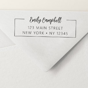 Berufliche Rücksendeadresse Minimalistisch Permastempel