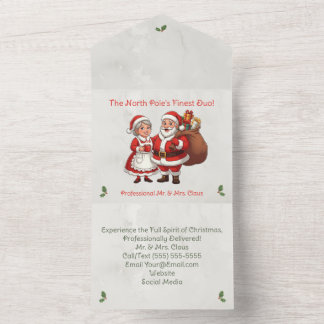 Berufliche Santa Business Card Mail Herr & Frau Cl All In One Einladung
