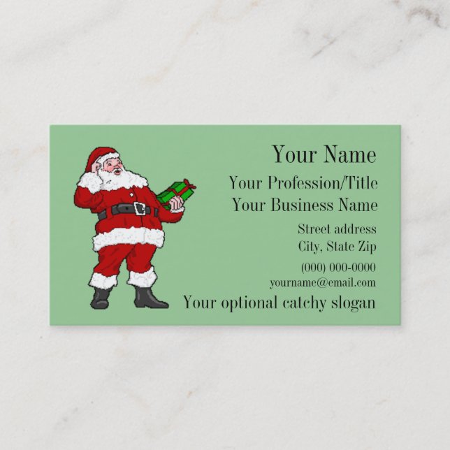 Berufliche Santa Business Card Visitenkarte (Vorderseite)