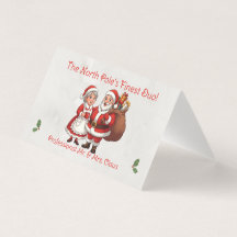 Berufliche Santa Business Card Zelt Mr. & Mrs. Cla