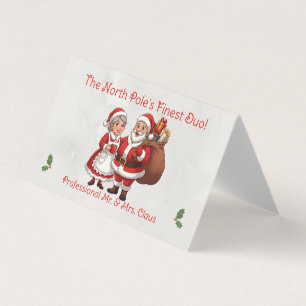 Berufliche Santa Business Card Zelt Mr. & Mrs. Cla